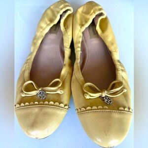 Yellow ballerina flats by LK Bennett